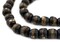 The Bead Chest African Kente Beads - Full Strand of Krobo Glass Beads (Black)
